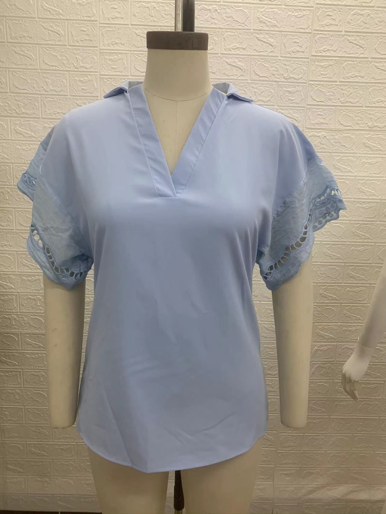 Casual Summer Short Sleeves Women Shirts