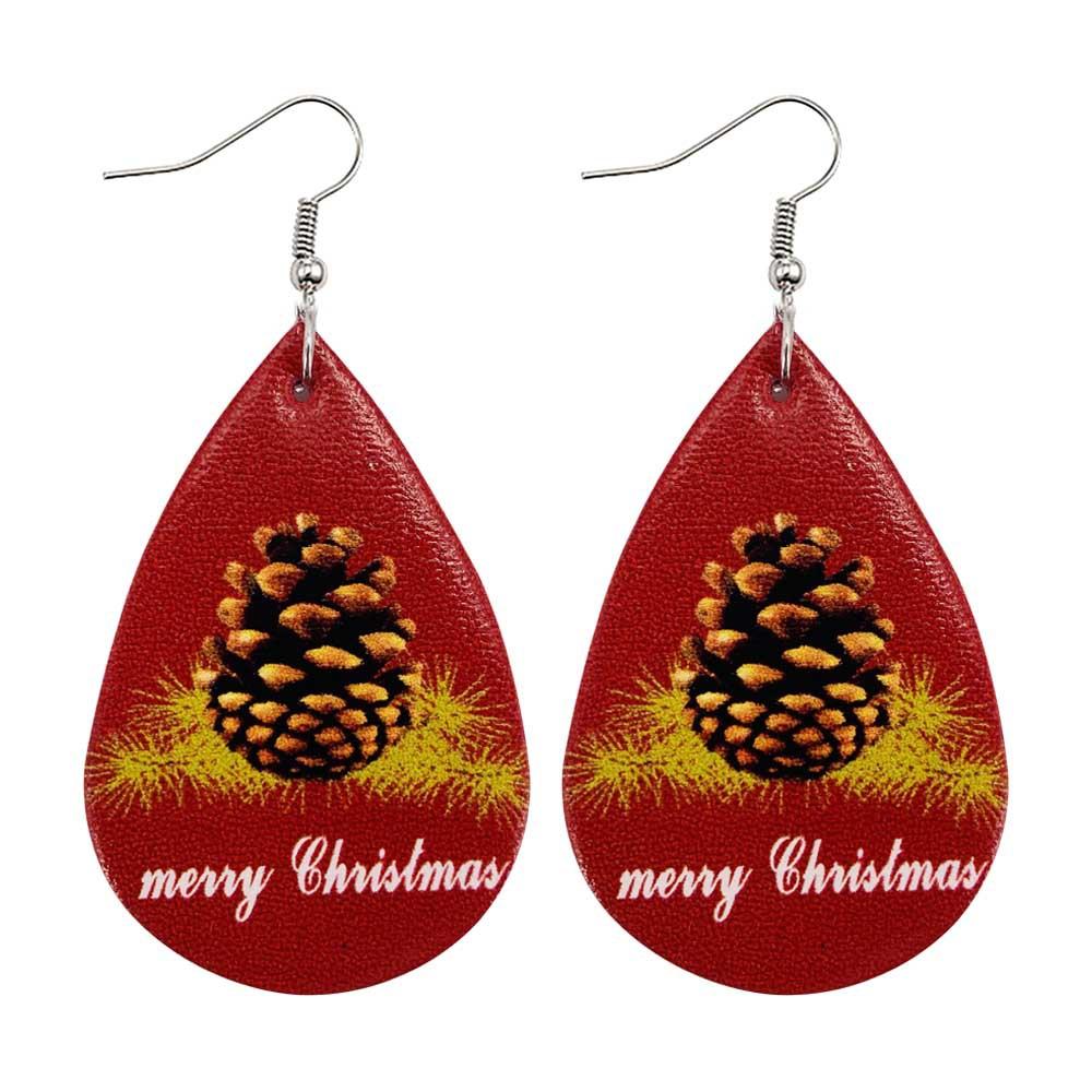 Christmas Style Water-drop Snowflake Earring 2 Sets