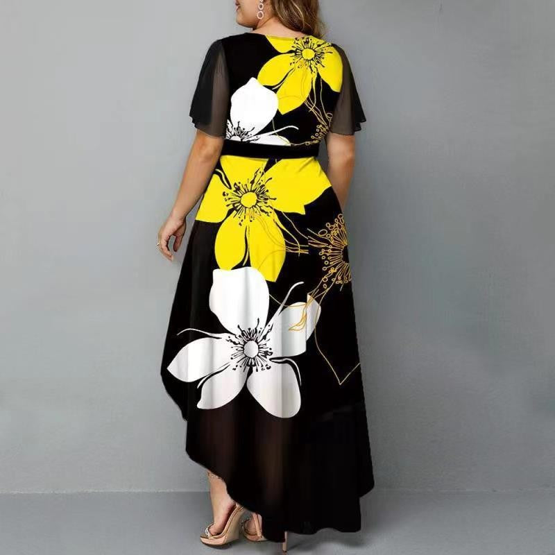 Women Floral Print Plus Sizes Women Dresses