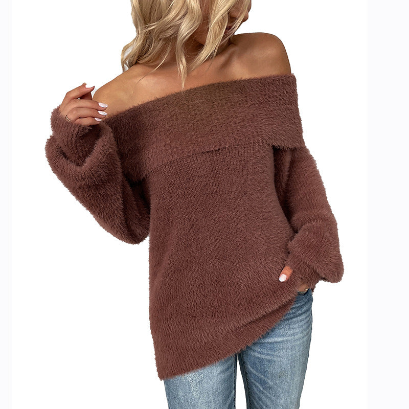 Sexy Off The Shoulder Women Pullover Sweaters