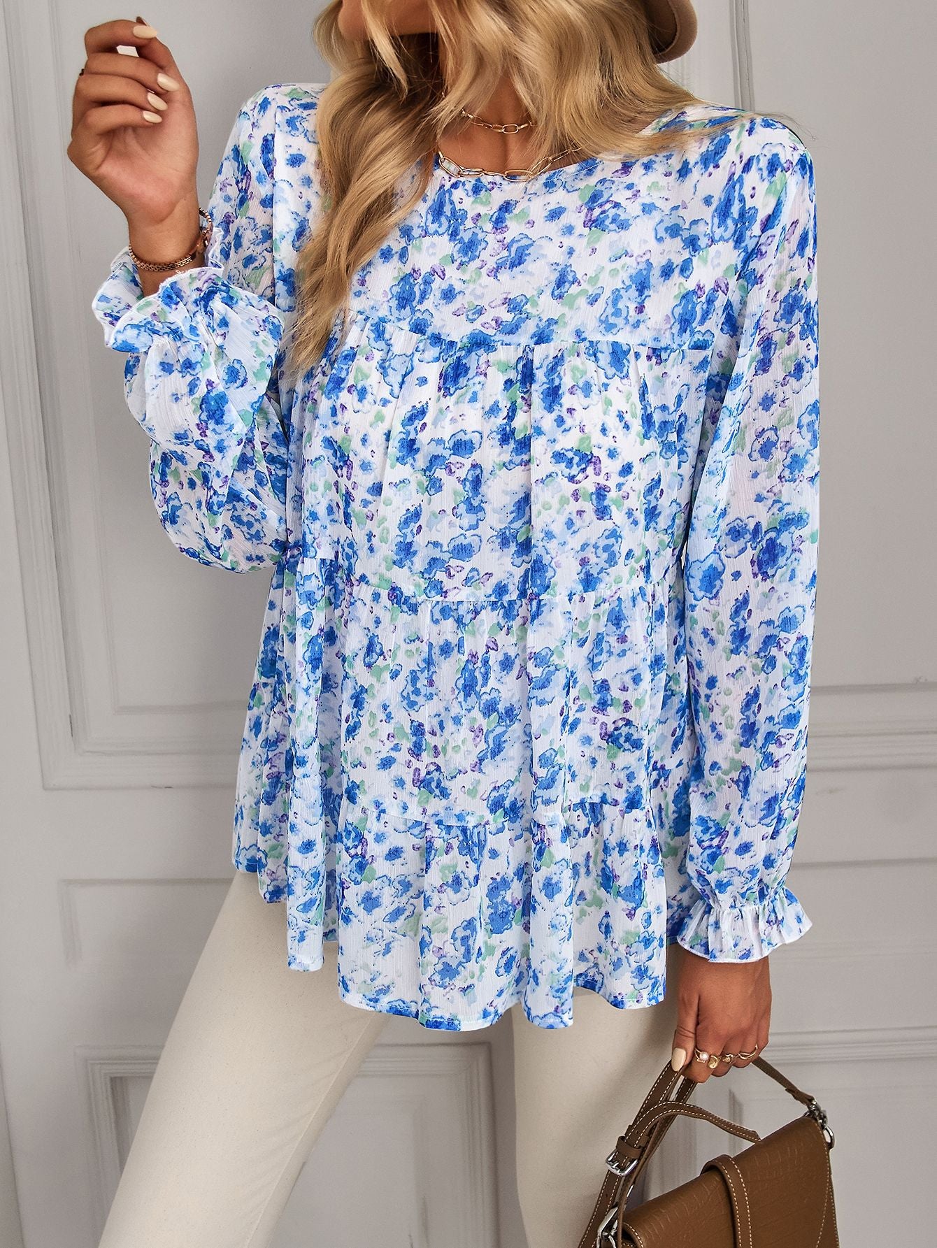 Casual Bohemian Long Sleeves Blouses