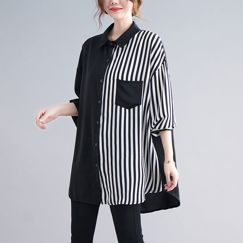 Casual Chiffon Plus Sizes Long Sleeves Shirts