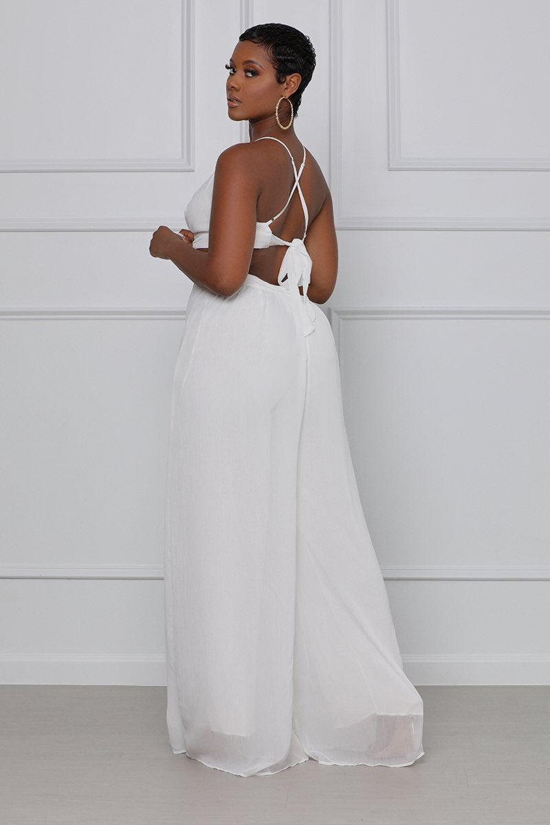 Sexy Chiffon Backless Women Jumpsuits