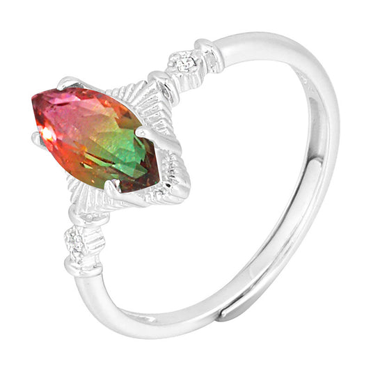 Fashion Colorful Sterling Silver Rings for Women