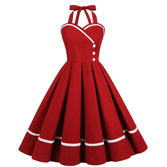 Vintage Sleeveless Halter Dresses