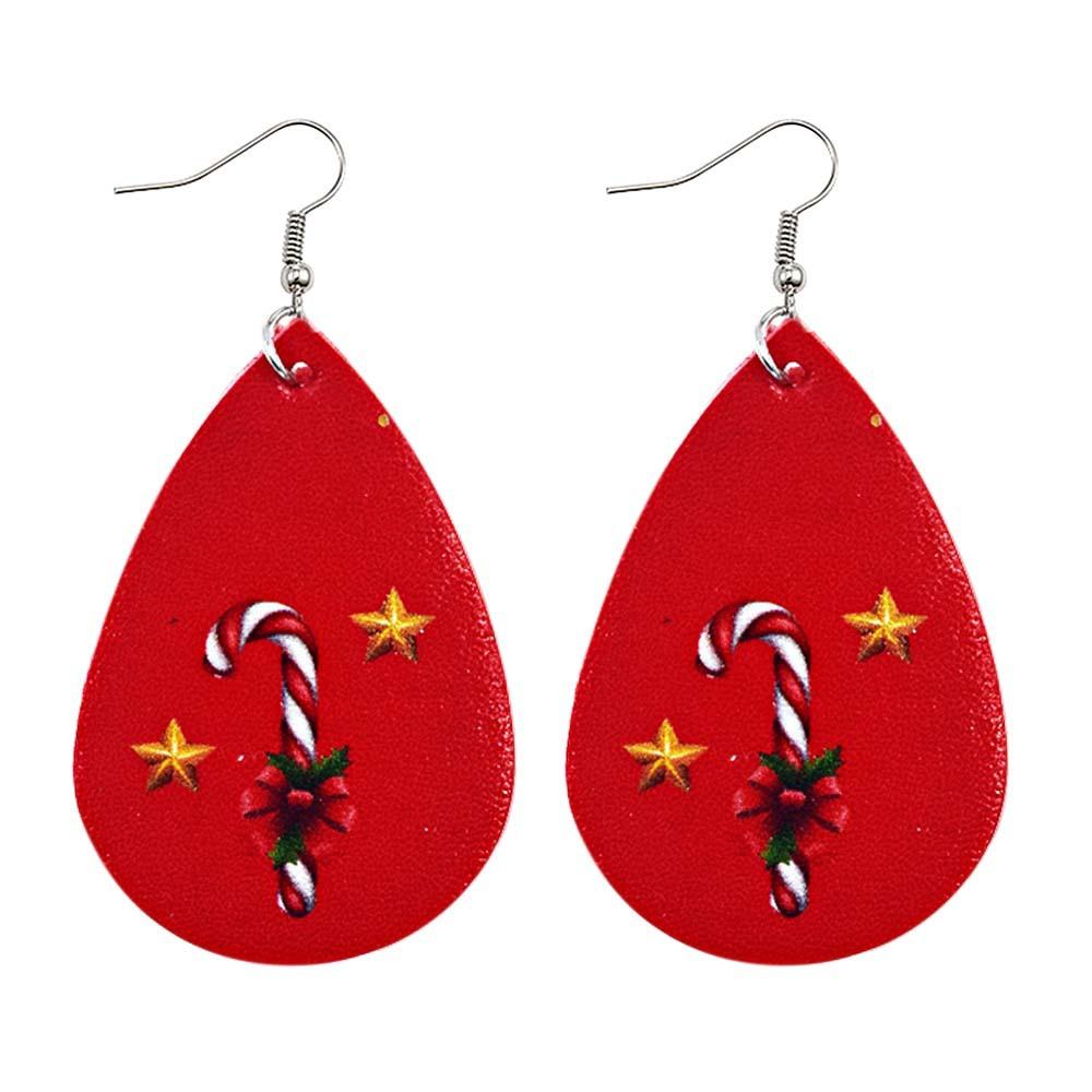 Christmas Style Water-drop Snowflake Earring 2 Sets