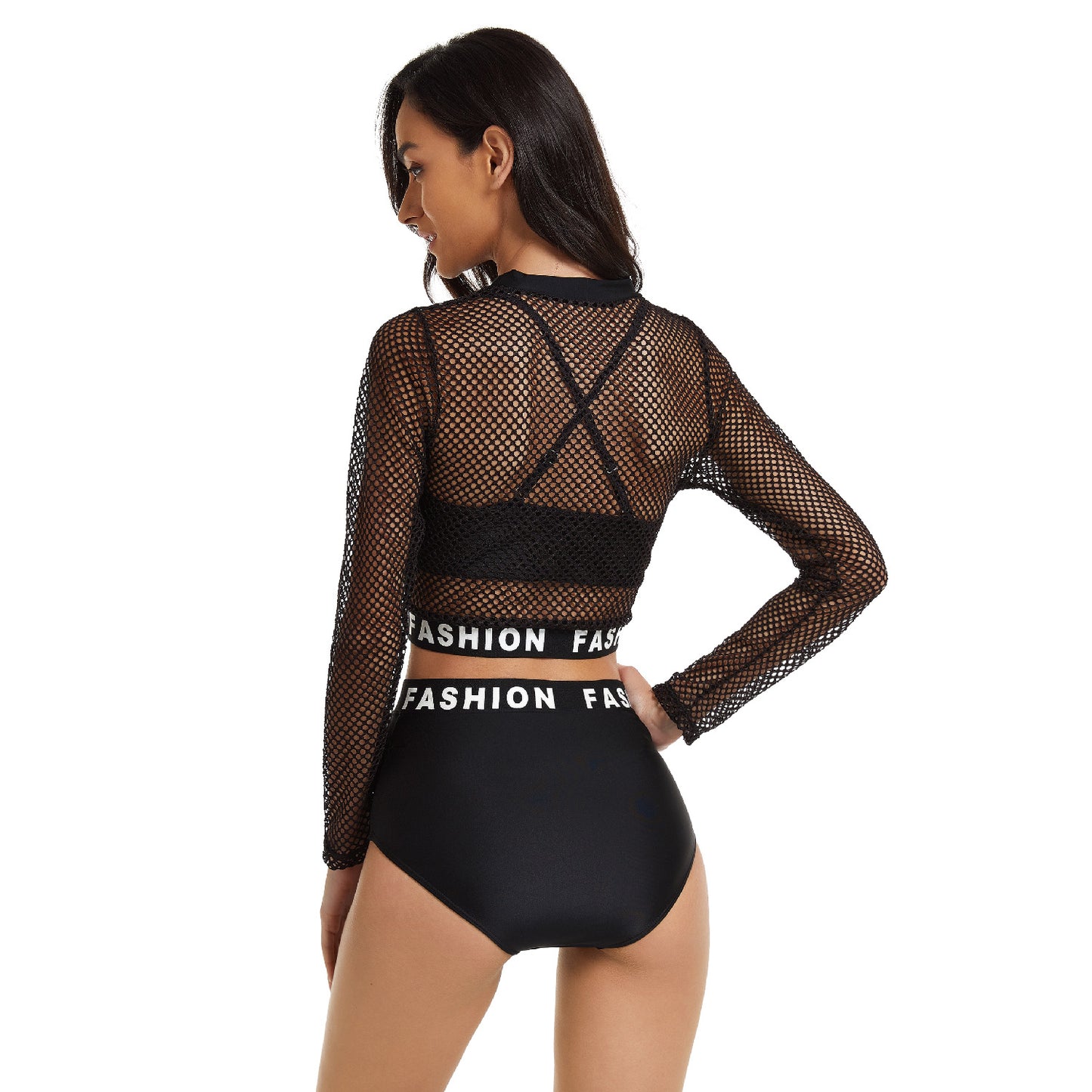Sexy Long Sleeves 3pcs Swimsuits for Women