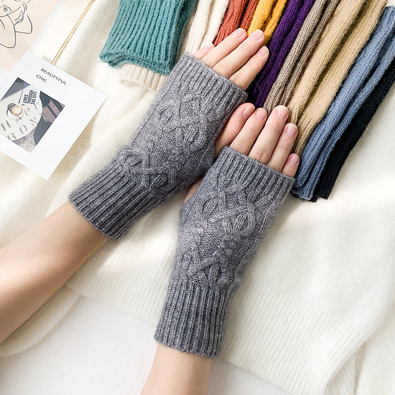 2 pairs/Set Winter Warm Knitted Gloves