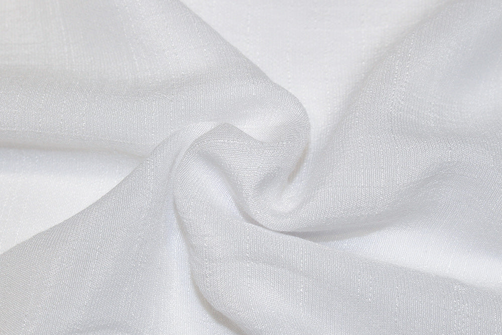 Casual White Long Sleeves Mini Dresses