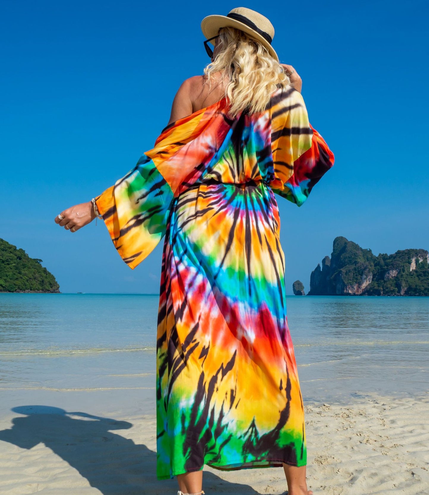 Fashion Floral Print Summer Kimono Beachwear Cover Ups