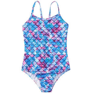 Fashion Fish Scale Design Swimsuits for Girls