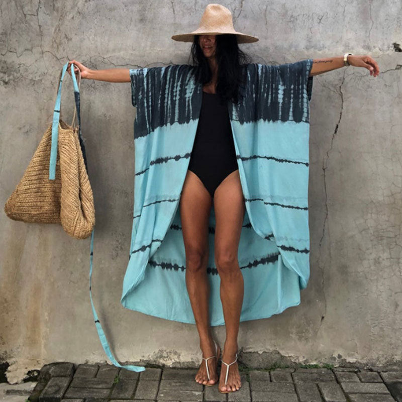 Summer Sun-proof Leaf Print Bikini Cover Ups