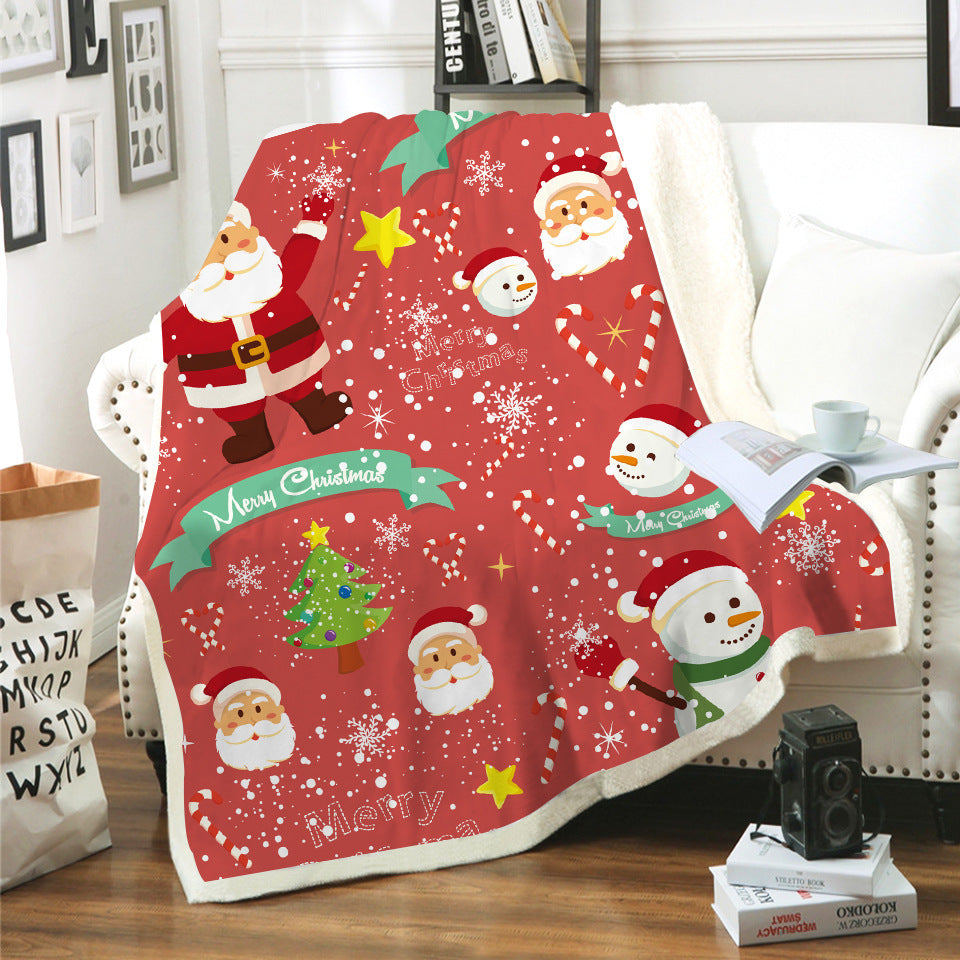 Merry Christmas Santa Claus Lovely Fleece Blanket