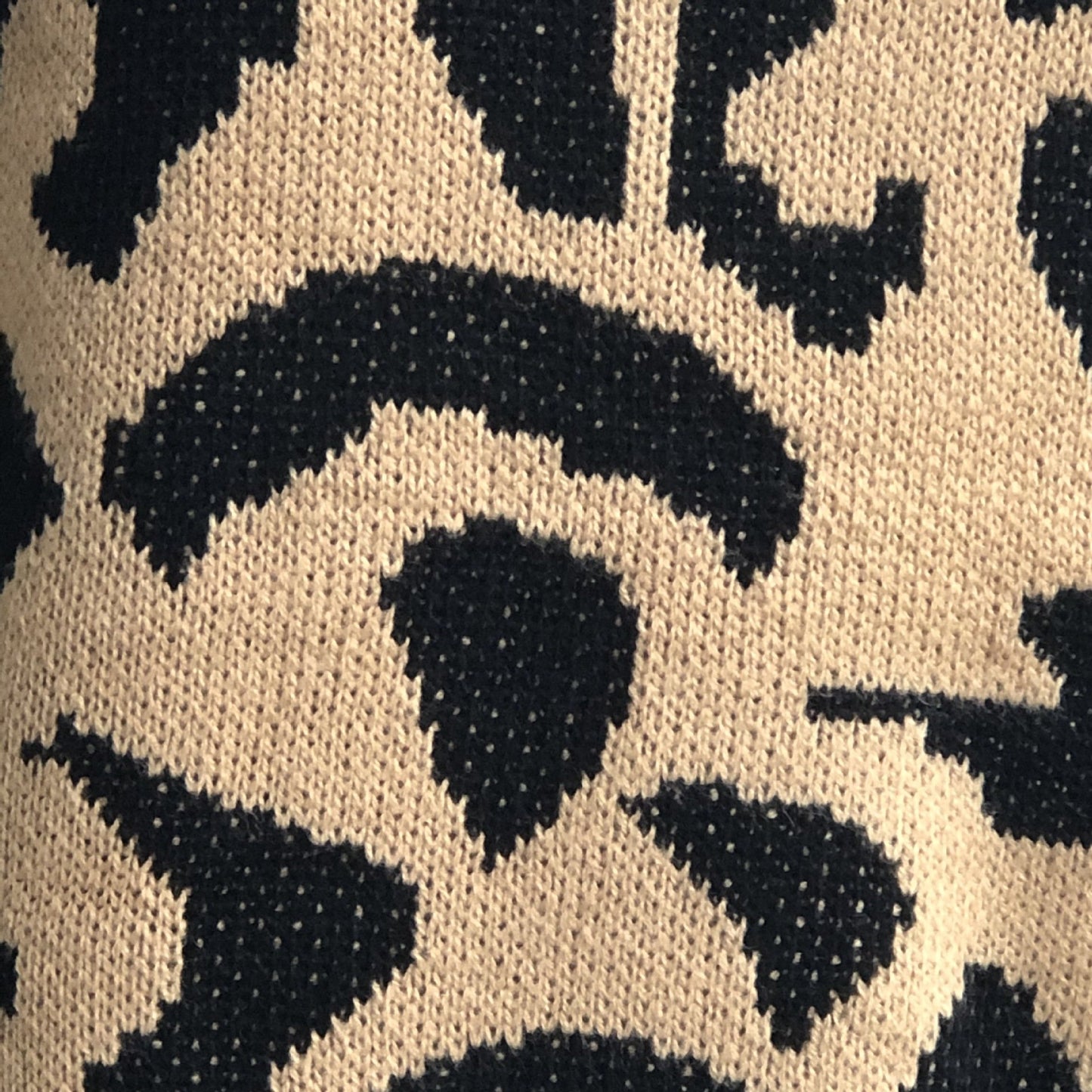 Leopard Turtleneck Knitting Sweater Dresses for Women