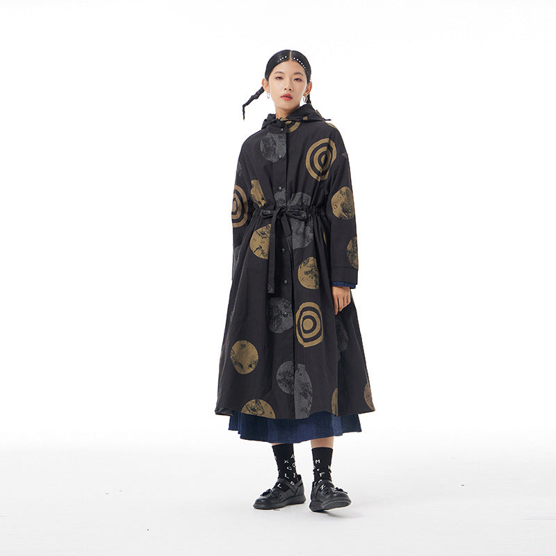 Vintage Design Plus Sizes Long Trench Coats for Women