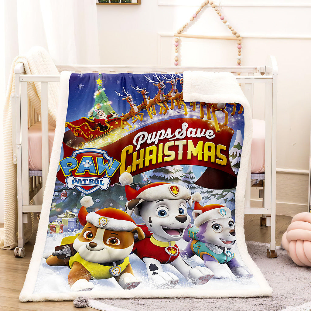 Merry Christmas Sherpa Fleece Blanket