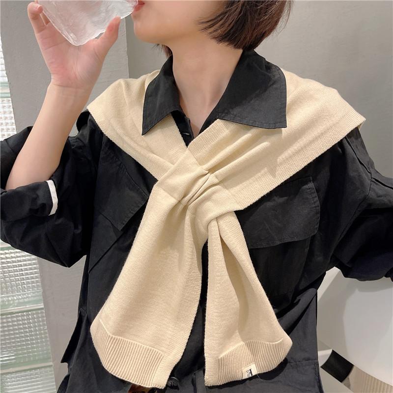 Fashion Women Cross Knitting Cape