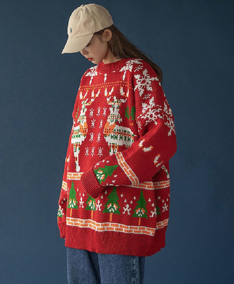 Merry Christmas Casual Knitting Sweaters for Women