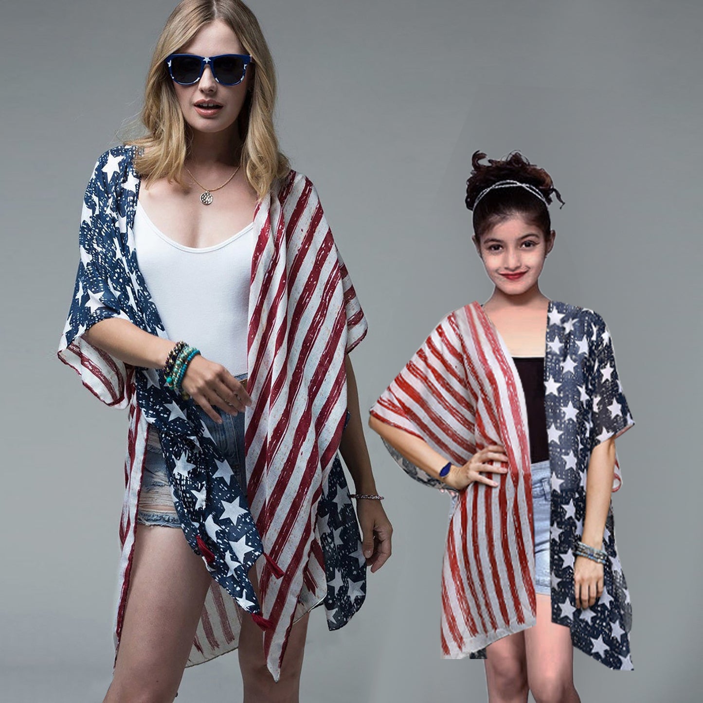Casual Indenpence Day Flag Summer Beach Cover Ups