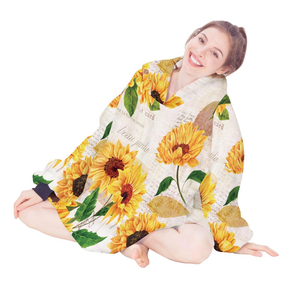 3D Plants and Flowers Cozy Sleeves Blanket--Free Shipping at meselling99