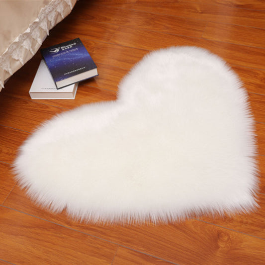 Heart Shaped Fluffy Area Rugs Bedroom Living Room Floor Mats for Home Decor