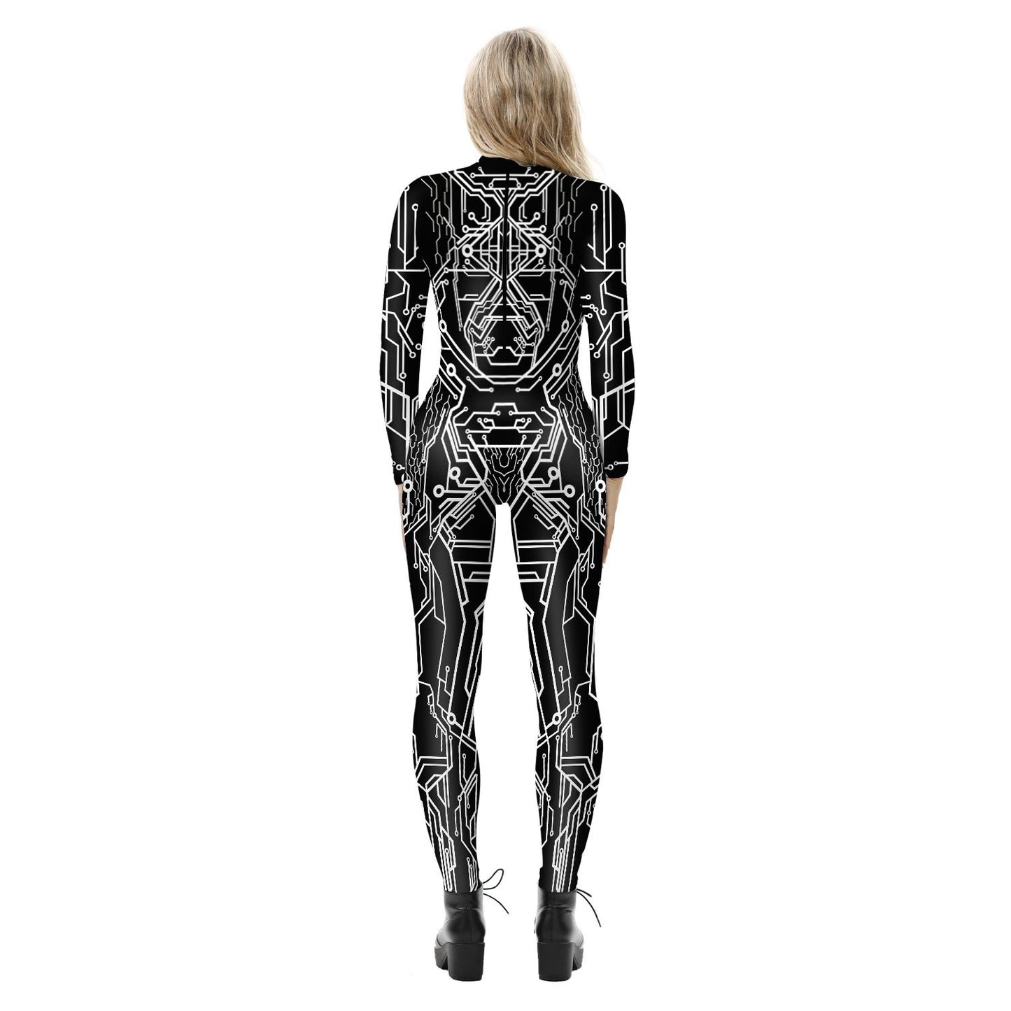 Happy Halloween Print Long Sleeves Jumpsuits Cosplay Costume