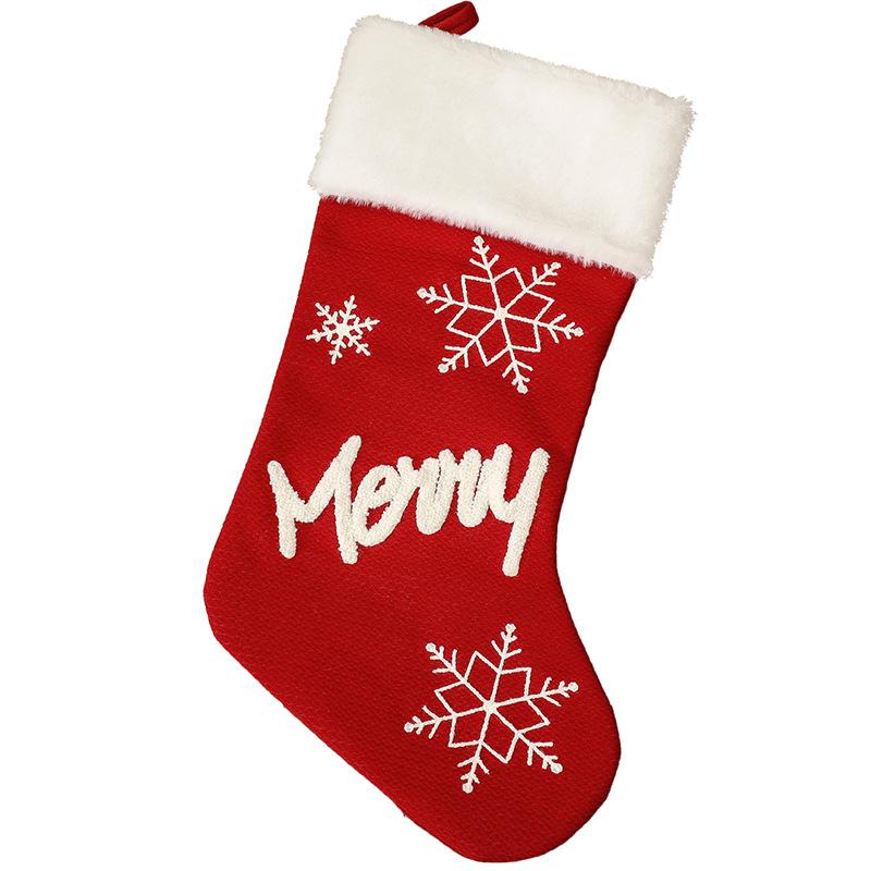 Red Christmas Party Snowflake Gifts Socks