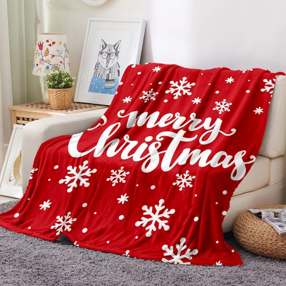 Merry Christmas Design Casual Fleece  Blankets