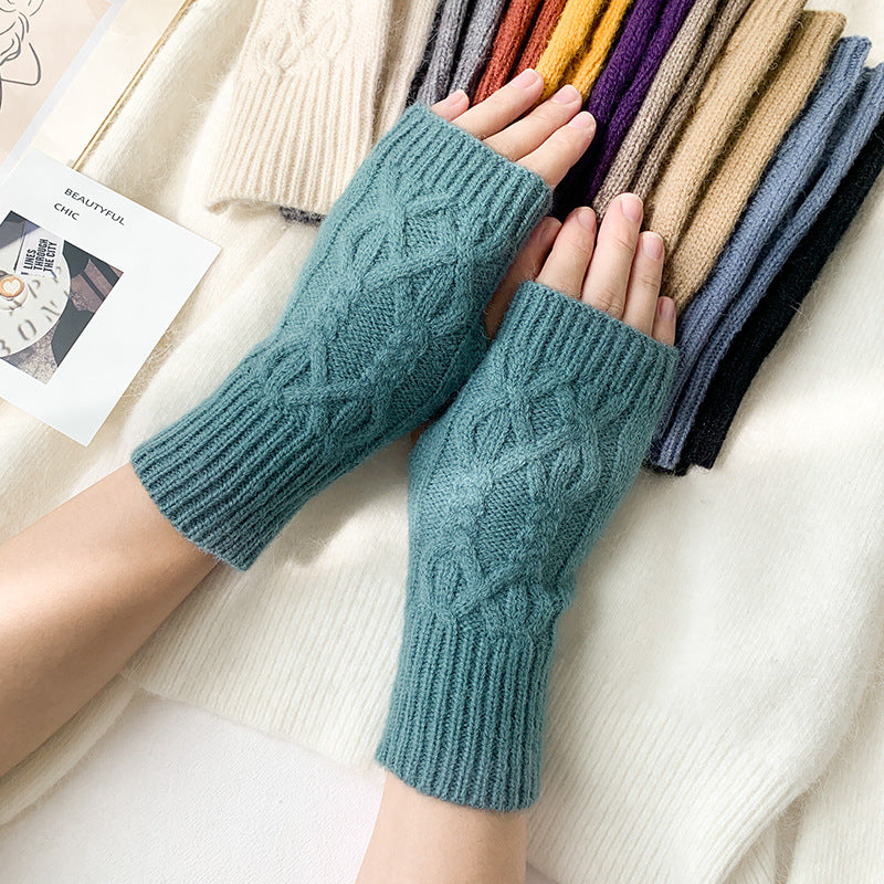 2 pairs/Set Winter Warm Knitted Gloves