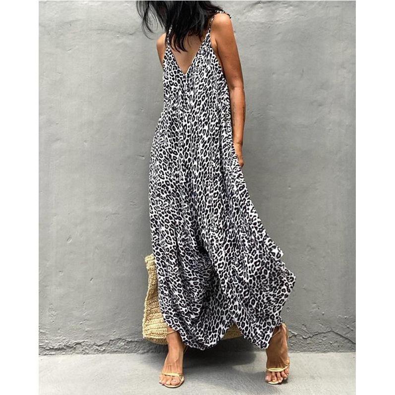 New Arrival Women Leopard Backless Sleeveless Jumpsuits – STYLEGOING