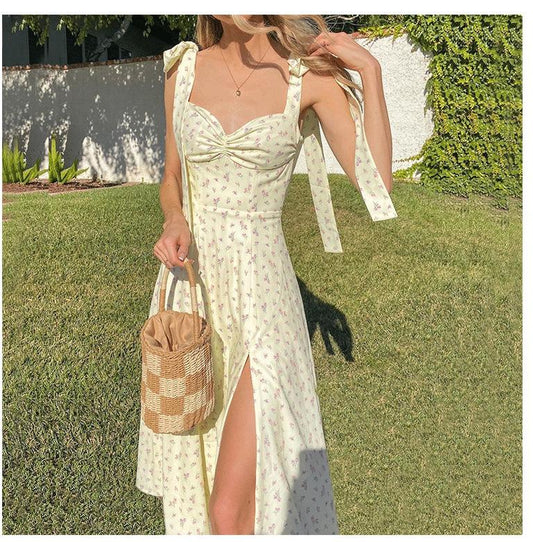 Summer Sexy Straps Backless Long Dresses-STYLEGOING