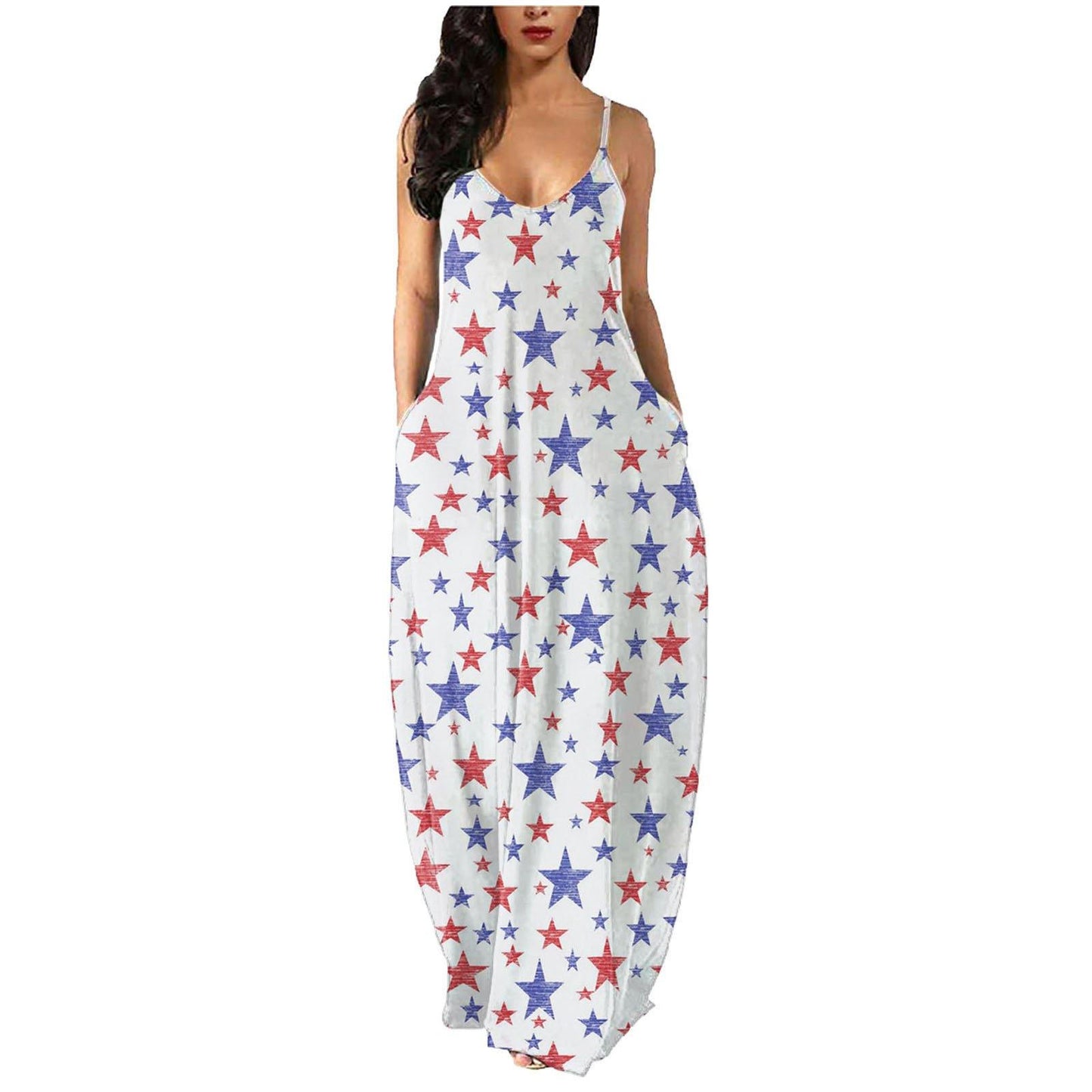 Women New Print Long Maxi Dresses On Sale-STYLEGOING