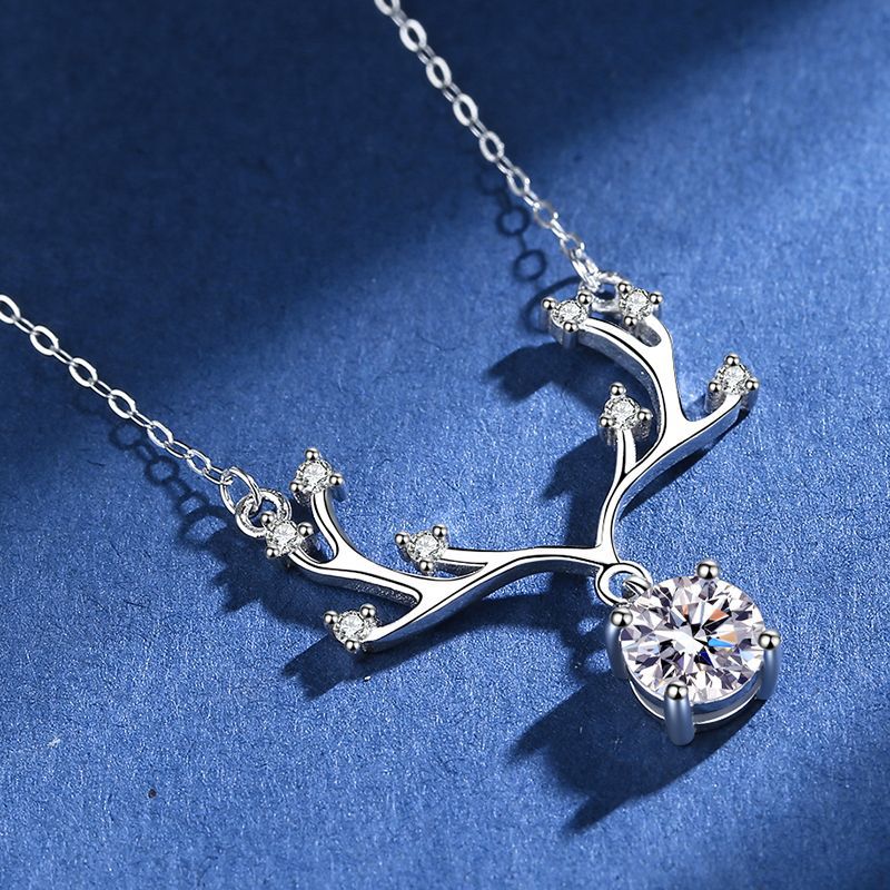 Fashion Elk Design Silver Necklace for Women