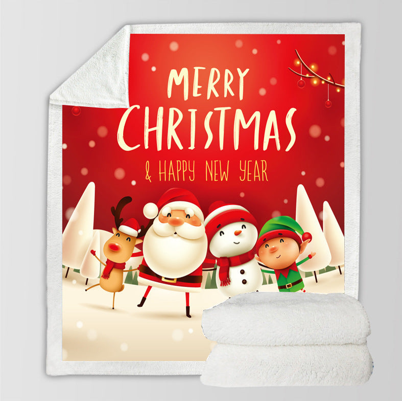 Merry Christmas Santa Claus Lovely Fleece Blanket