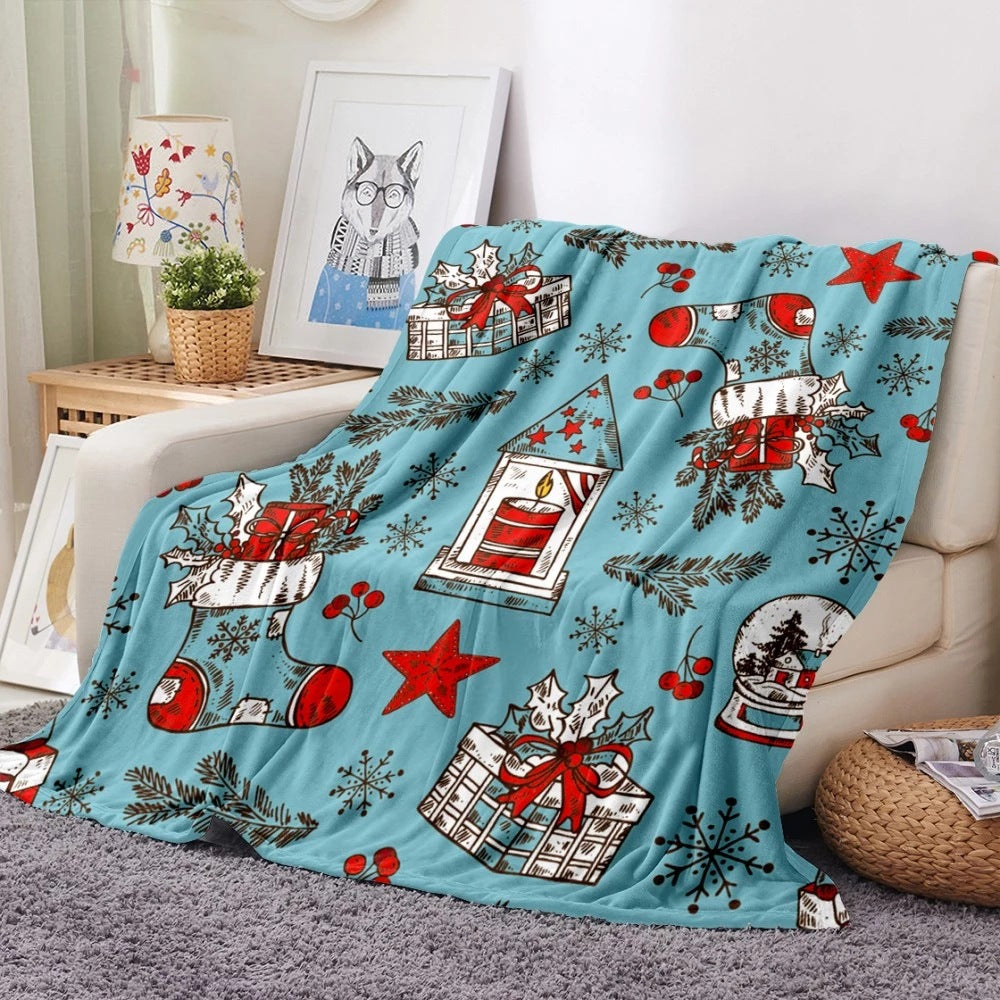 Merry Christmas Design Casual Fleece  Blankets