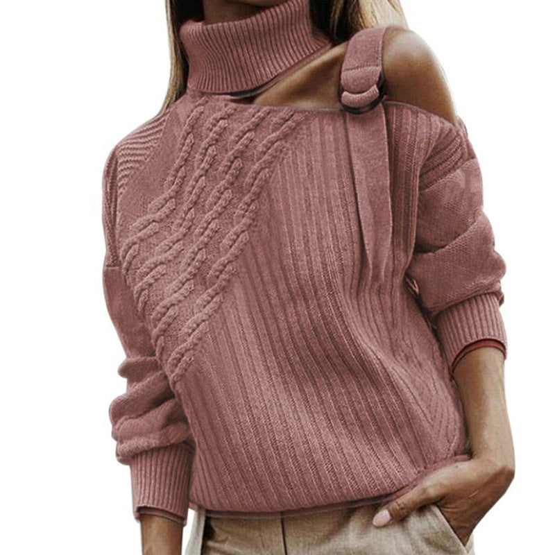 Casual Turtleneck Knitted Women Sweaters