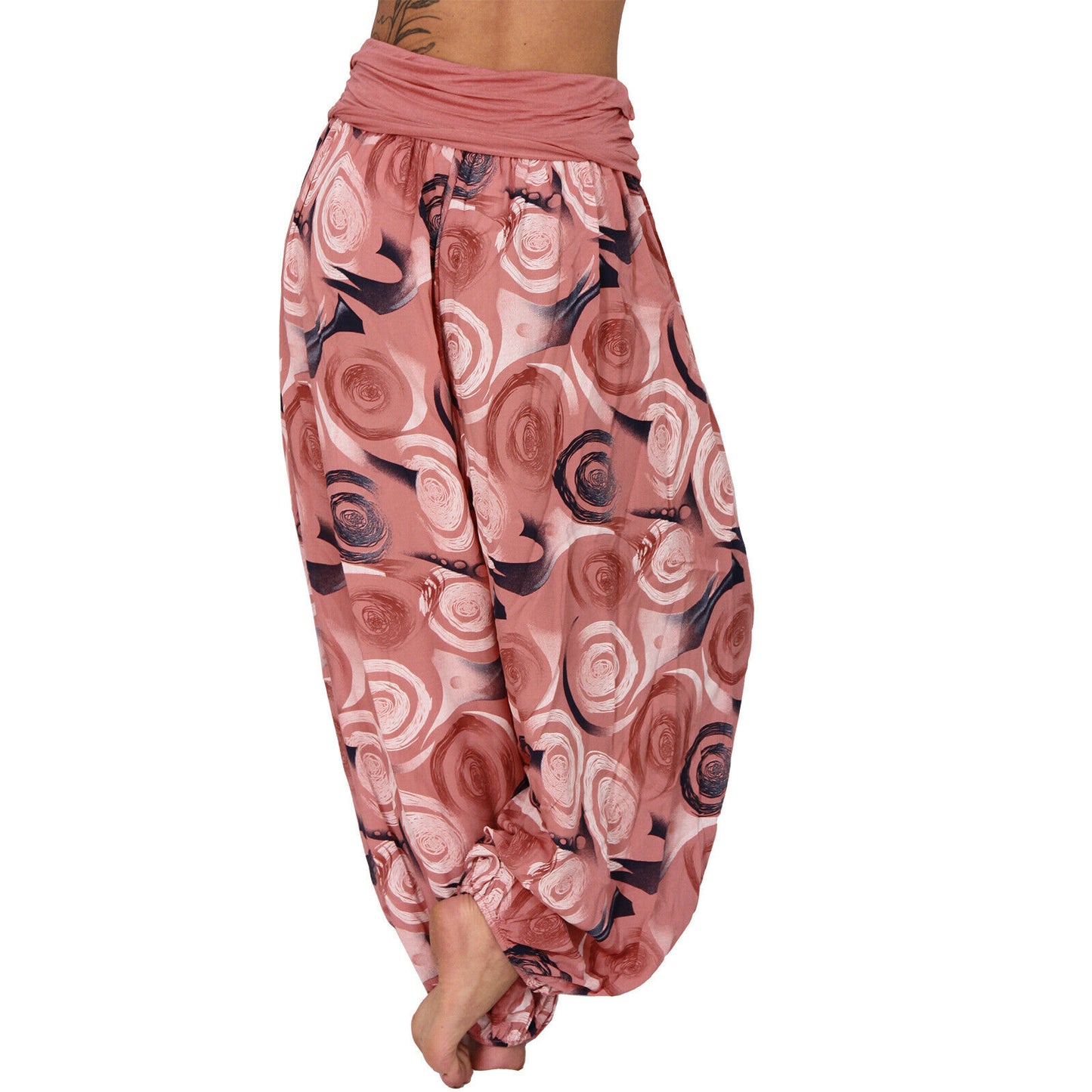 Casual Floral Print Women Harem Pants