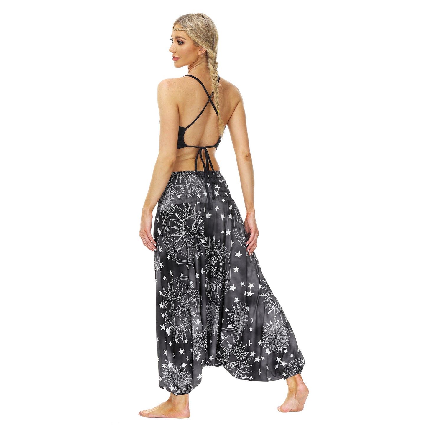 Bohemian Floral Print Casual Yoga Dancing Pants