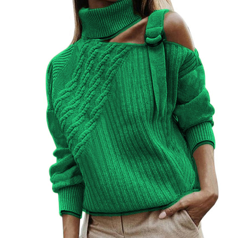 Casual Turtleneck Knitted Women Sweaters