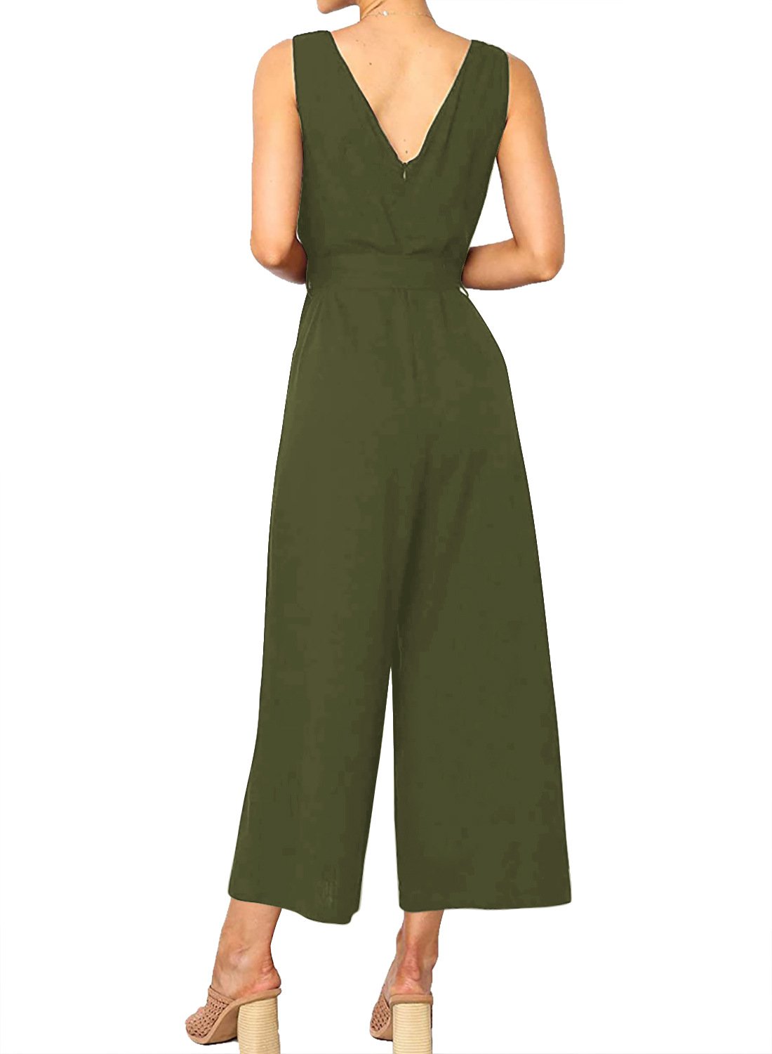 Sexy Cuasual Women Jumpsuits with Belt-STYLEGOING