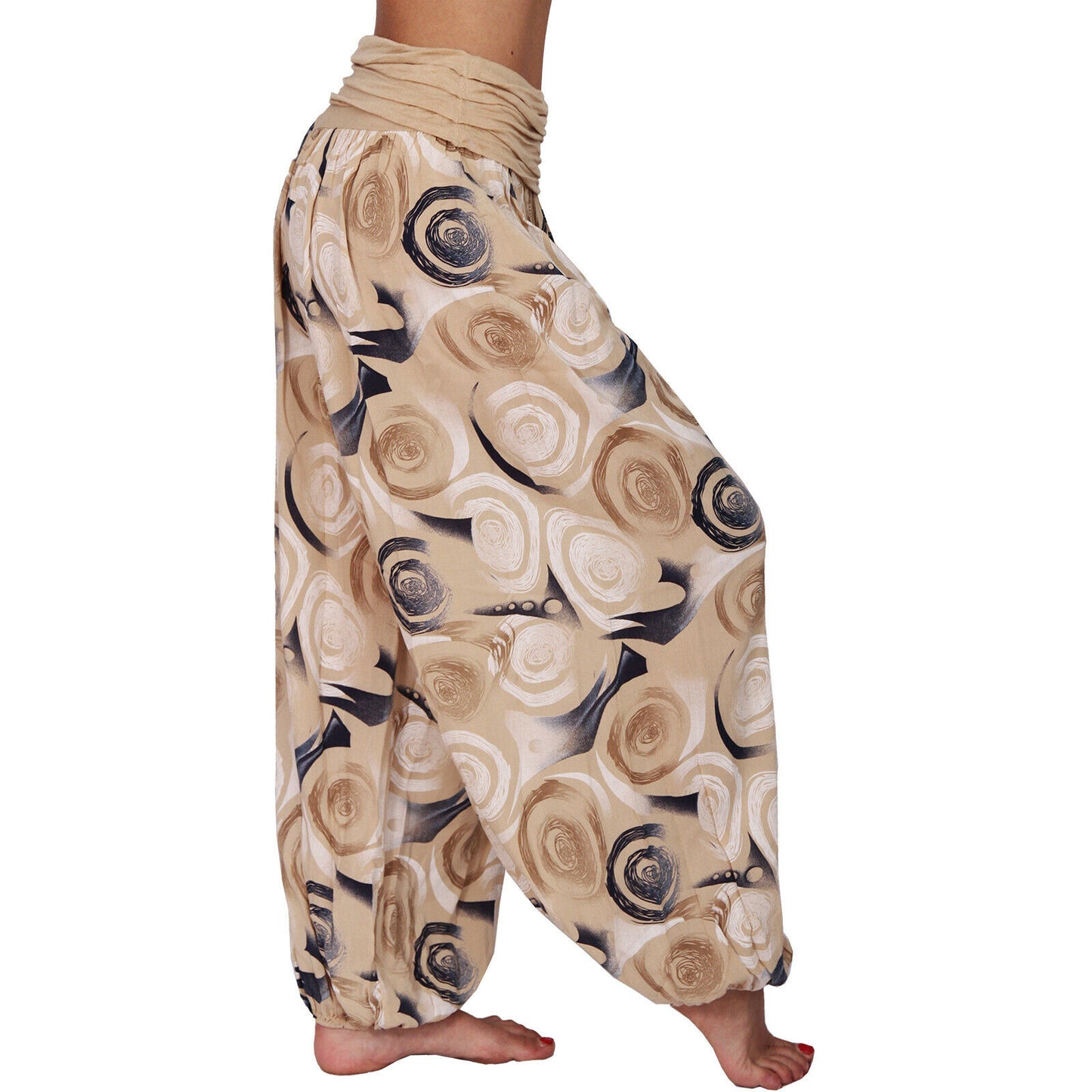 Casual Floral Print Women Harem Pants