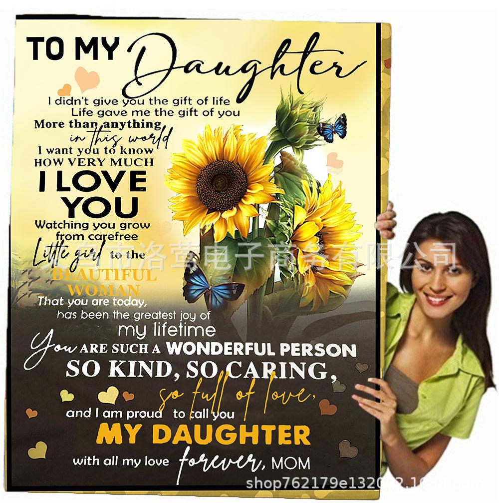 Mom to Daughter 3D Flower Envelope Blanket-The same as picture-50*60(inch)-Free Shipping at meselling99