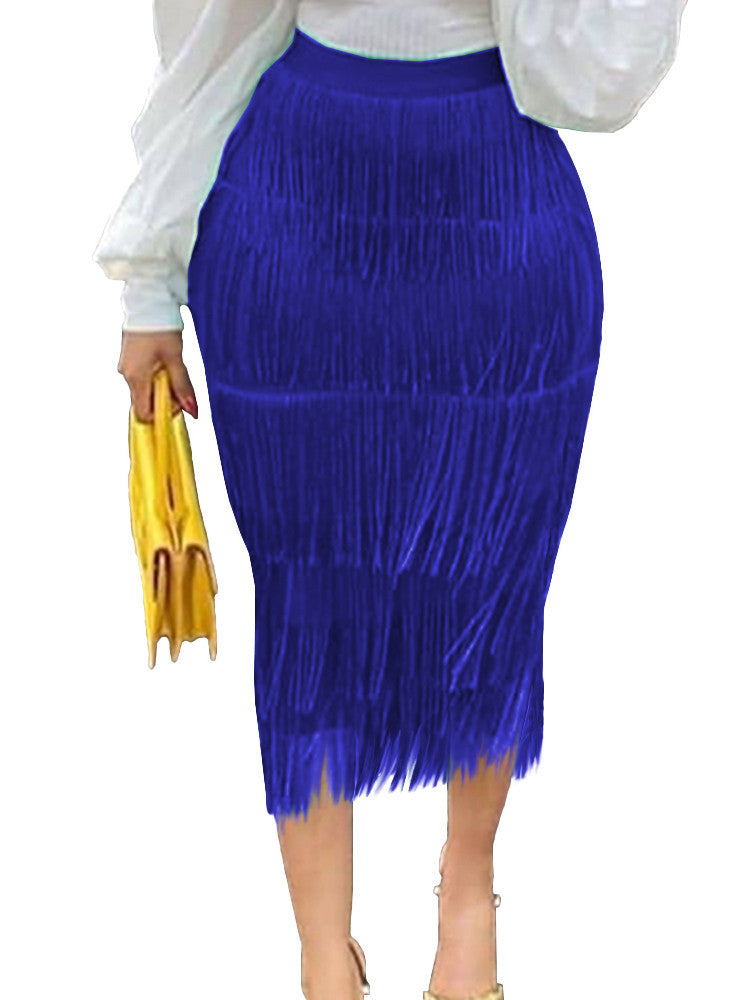 Sexy High Waist Tassels Skirts
