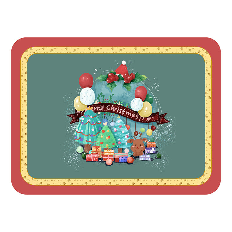 Merry Christmas Pu Leather Heat Insulation Table Mat