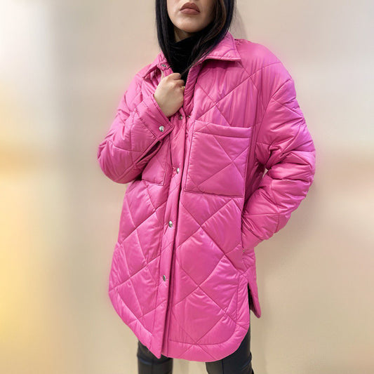 Winter Cotton Colorful Overcoats for Women