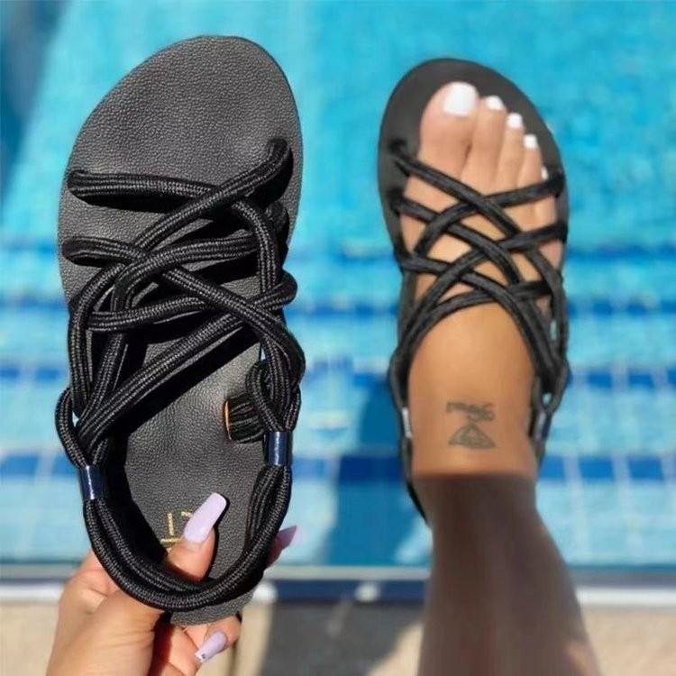 Summer Plus Sizes Flat-bottomed Beach Beach Sandals-STYLEGOING