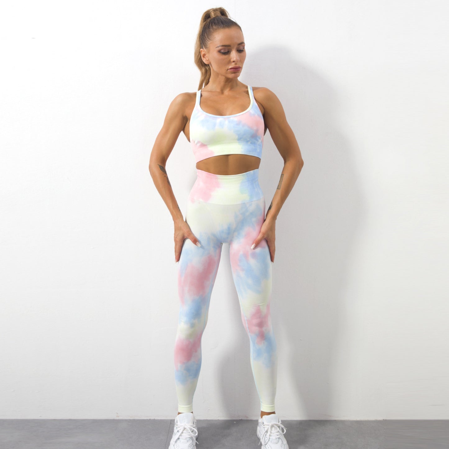 Sexy Halter Dyed Yoga Suits for Women