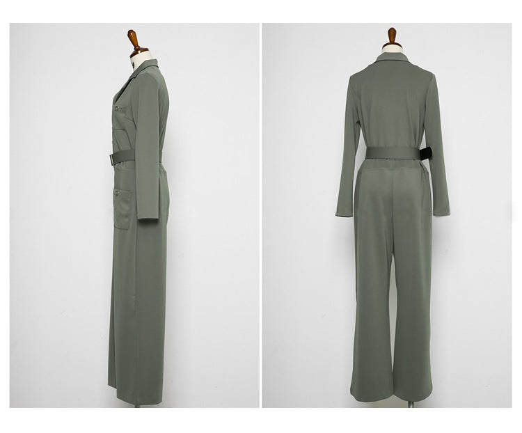 Elegant Women Long Sleeves Jumpsuits with Belt