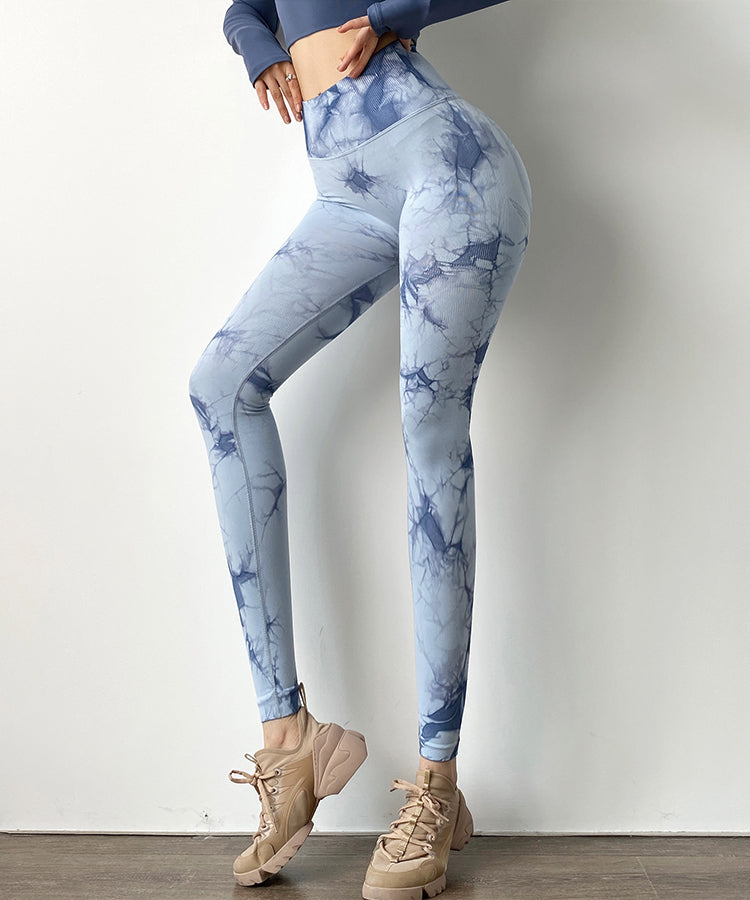 Sexy Dyed High Waist Sports Pants for Women