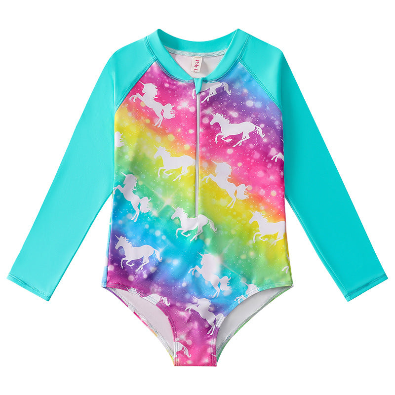 Long Sleeves Summer Beach Swimsuits for Girls